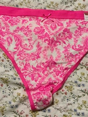 Cacique Pink Floral Bikini Panties